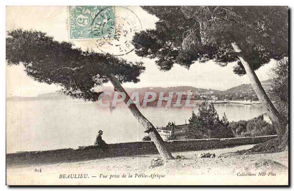 Beaulieu - Vue prise de la petite Afrique - CPA 