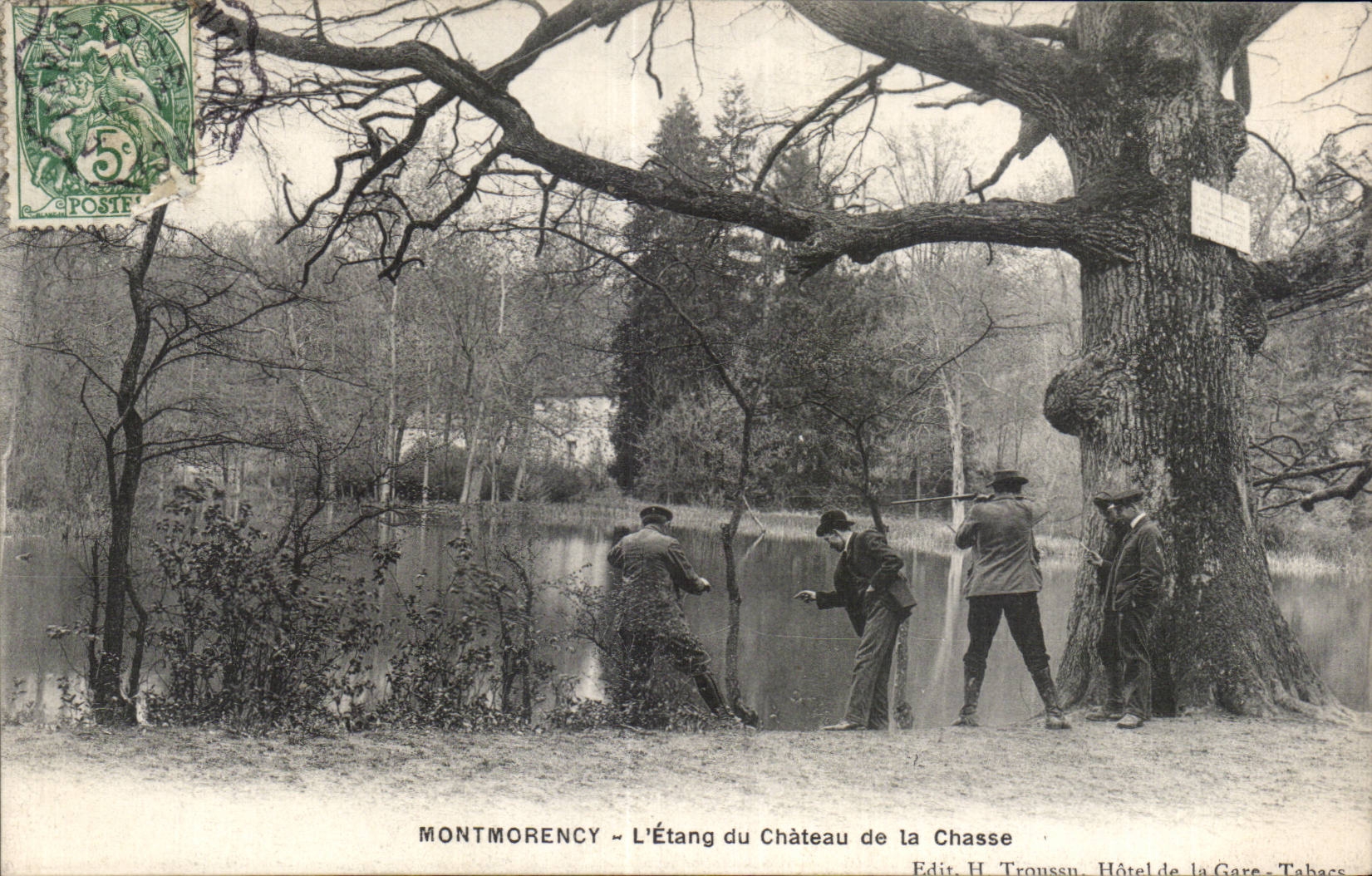 Montmorency - L'Étang du Château de la Chasse — Edit. H. Troussu, Hôtel de la Gare - Tabacs