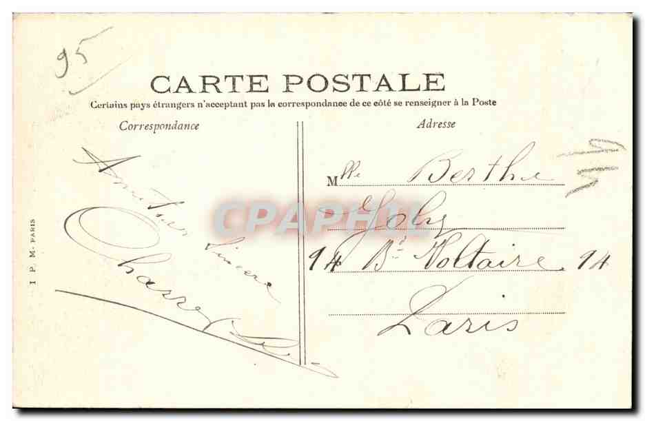 Montmorency - L'Étang du Château de la Chasse — Edit. H. Troussu, Hôtel de la Gare - Tabacs — Rückseite
