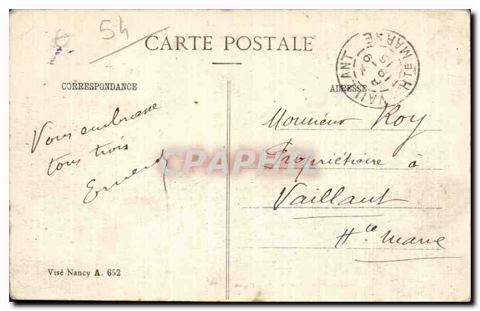 Gerbeviller la Martyre - Ses Ruines - CPA  — Rückseite