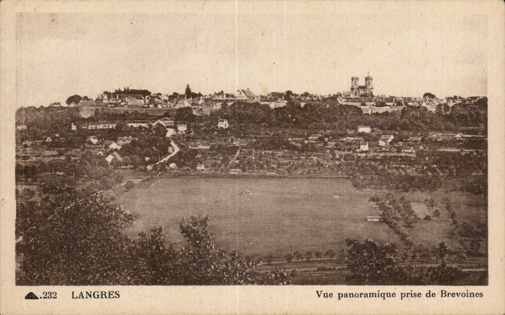 Langres - Vue Panoramique - prise de Brevoine - CPA 