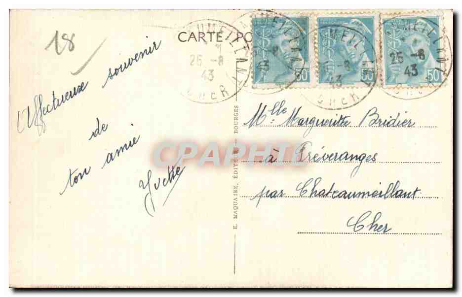 Folkore - Costumes - Les Chansons de Jean Rameau - Illustrees - CPA  — Verso