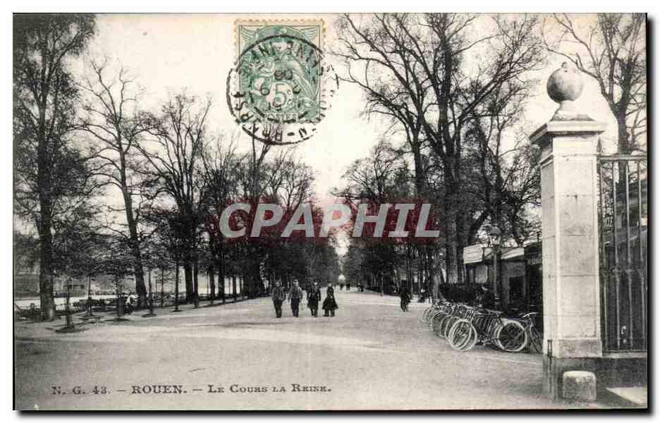 Rouen - Le Cours la Reine Velo Cycle Cycling - CPA 