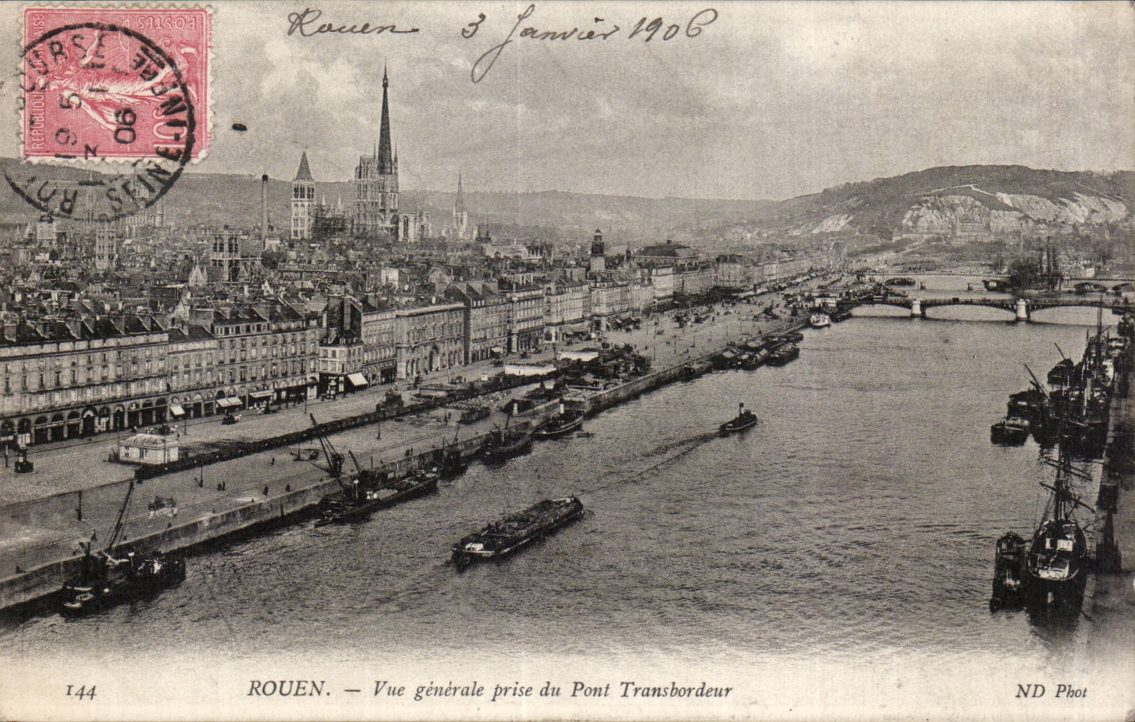Rouen - Vue Generale prise du Pont Transbordeur - CPA 