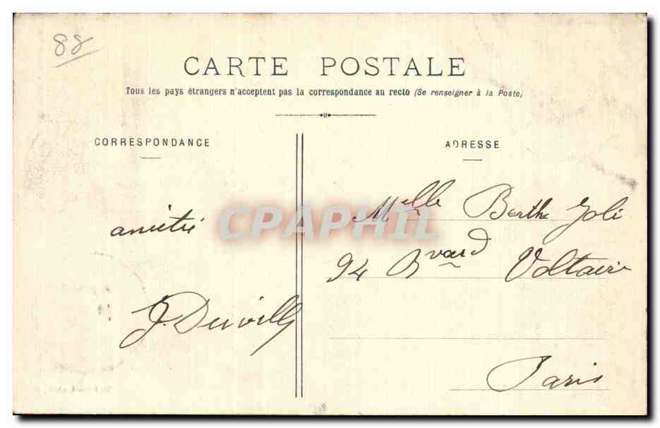 Vittel - Source Salee - CPA  — Rückseite