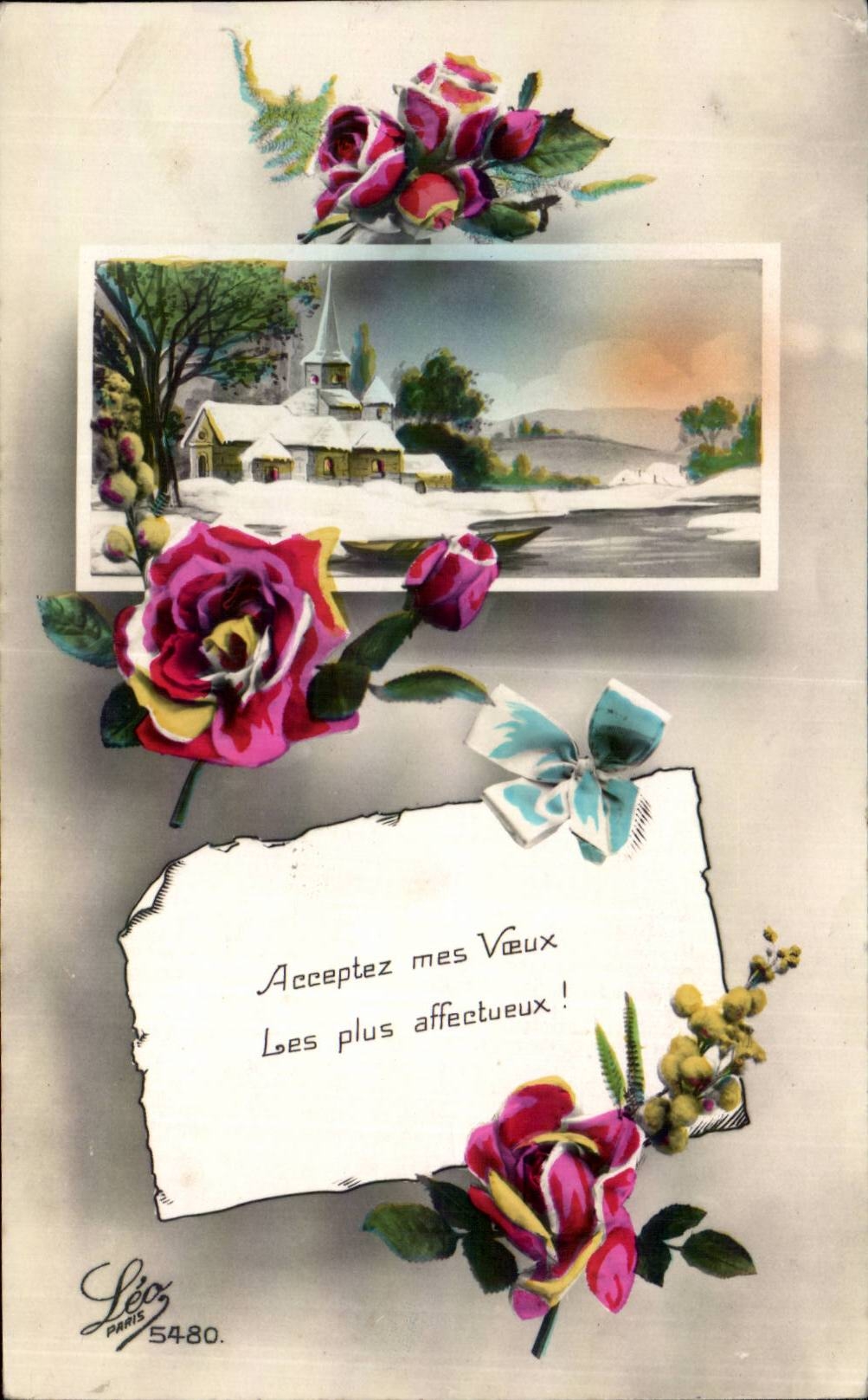 Fleurs Rose - CPA 