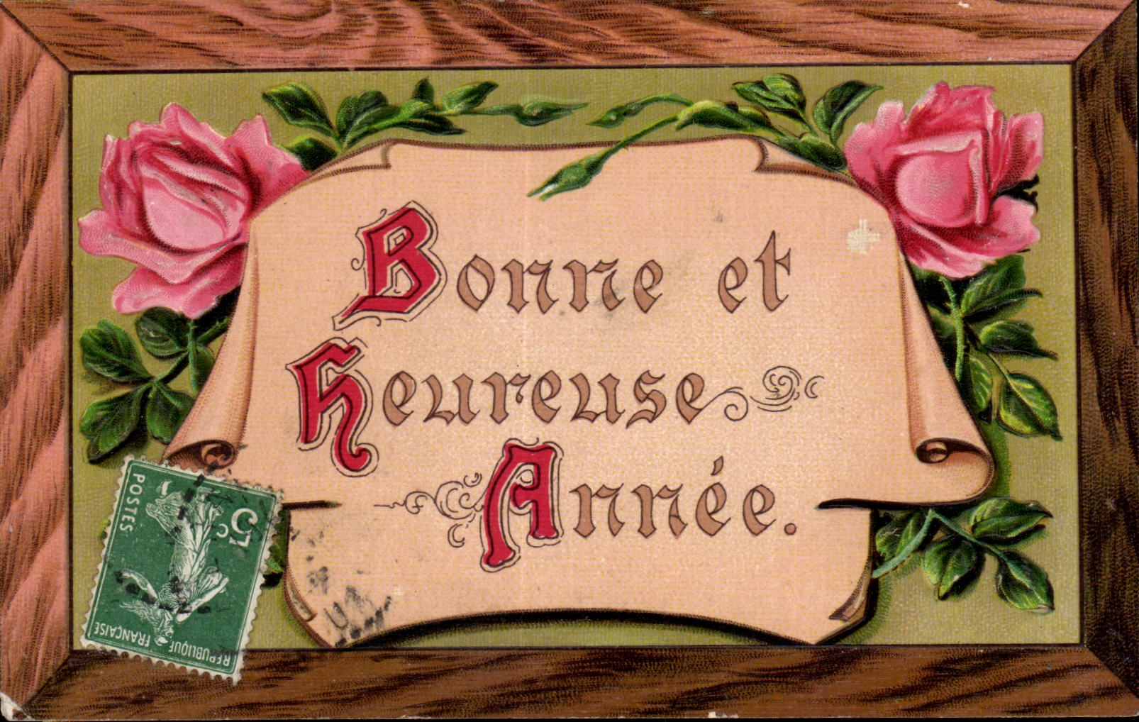 Fleurs Bonne et Heureuse Annee - CPA 