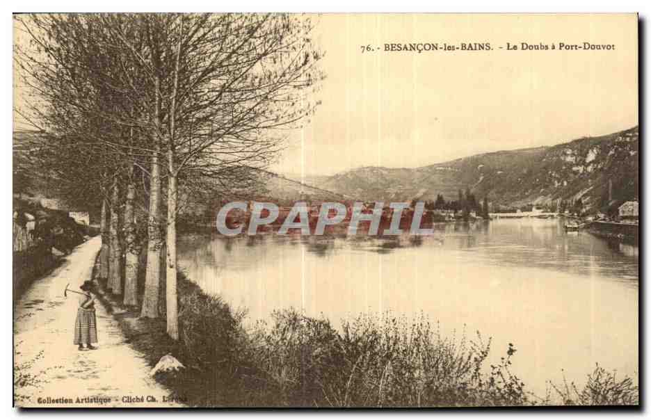 BESANÇON-les-BAINS — Le Doubs à Port-Douvoit — Collection Artistique, Cliché Ch. LEROUX