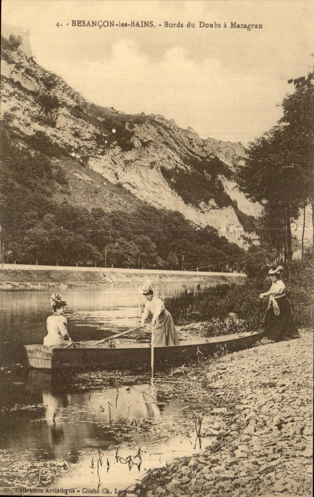 Besancon les Bains - Le Doubs a Mazagran - CPA 