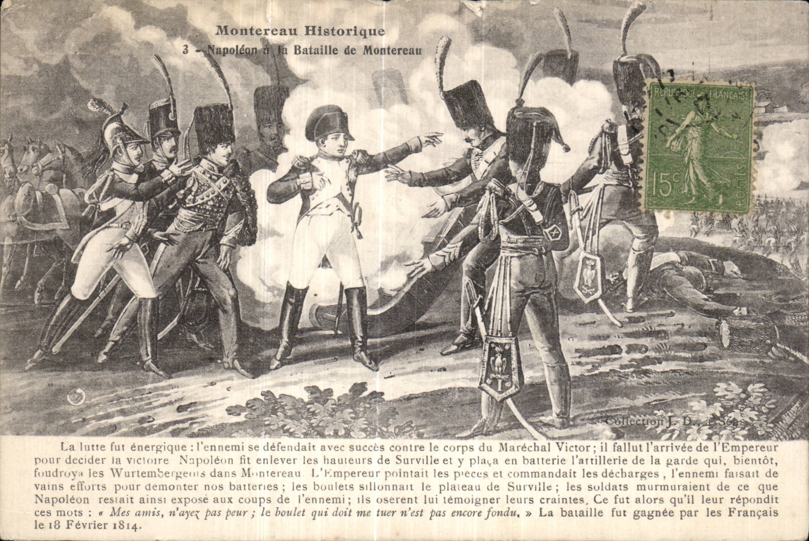 Montereau - Napoleon I a la Bataille de Montereau - CPA 