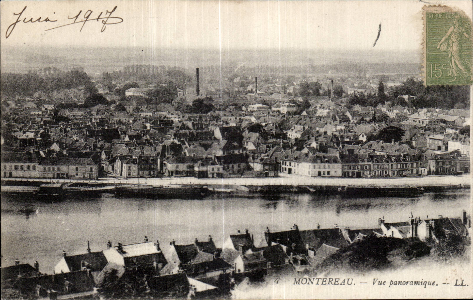Montereau - Vue Panoramique - CPA 