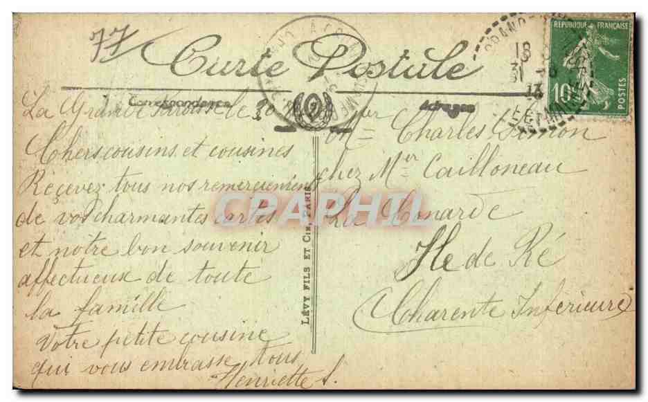 Montereau - Chateau de Surville - CPA  — Rückseite