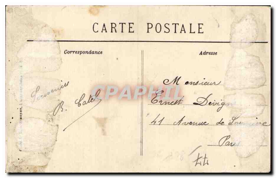 Montigny Lencoup - Cedre plante par Bernard Jussieu en 1734 - CPA  — Rückseite