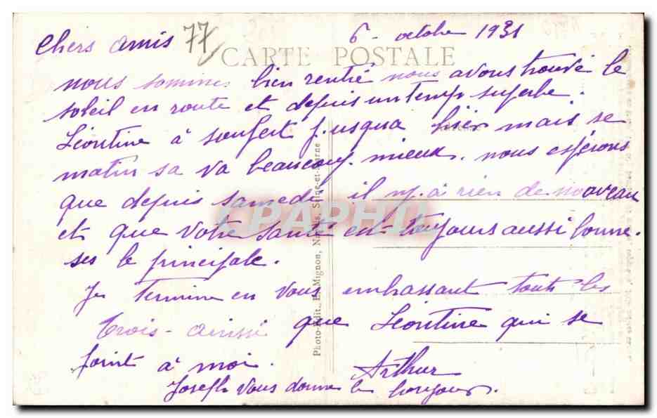 Cèdre du Liban à Montigny-Lencoup — S.-et-M. — Phototypie M. Siget, rue de l'Église — Reverso
