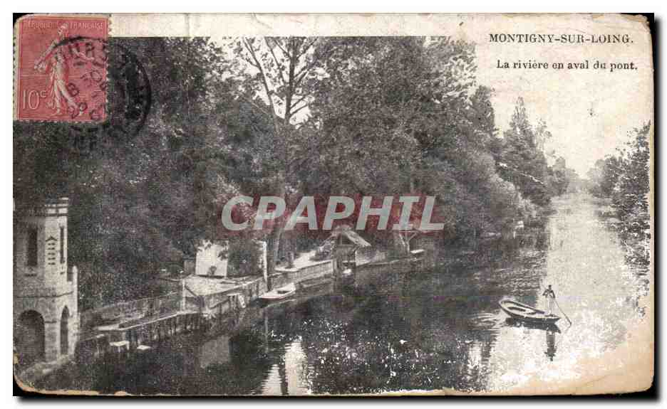 Montigny-sur-Loing — La rivière en aval du pont — éditeur non visible