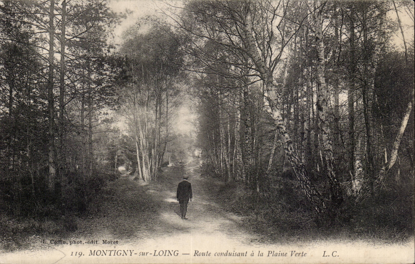 Montigny - Route conduisant a la plaine verte - CPA 