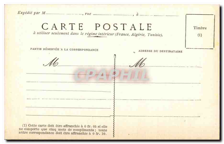 Fleurs - Fougere - CPA  — Verso