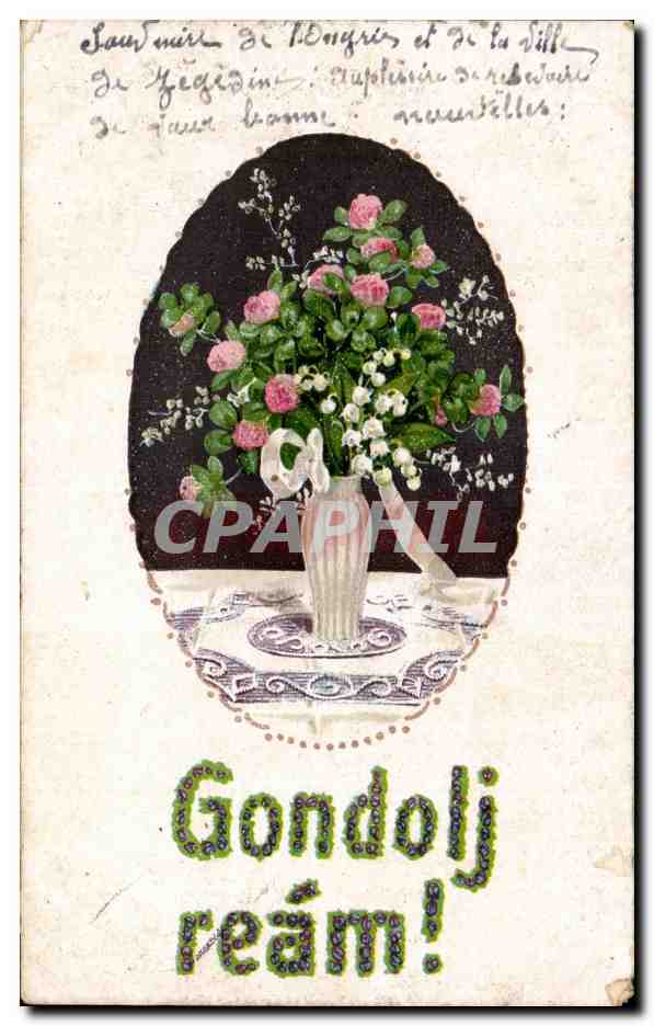 Fleurs - Gondolj ream - CPA 