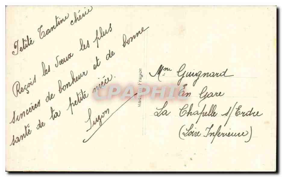 Fleurs Bonne Fete - Happy Birthday - CPA  — Rückseite