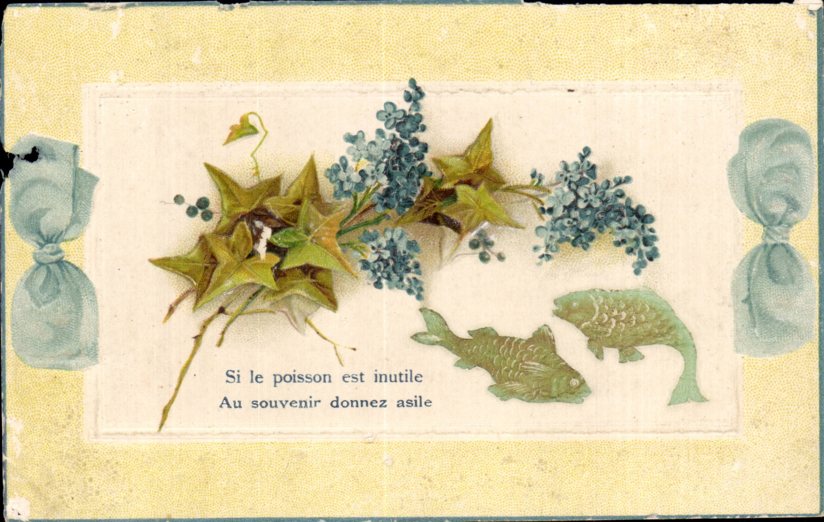 Fleurs Poisson d Avril - April Fools - CPA 