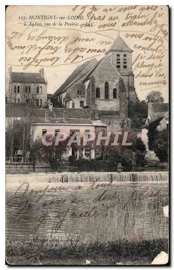 Montigny - L Eglise - Vue de la Prairie - CPA 