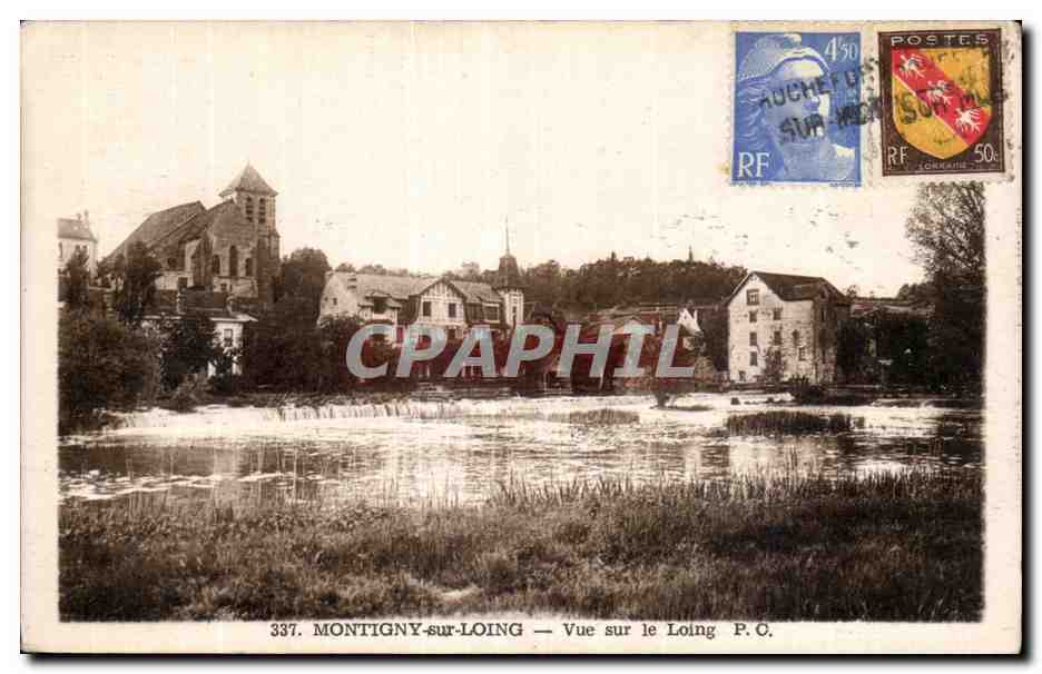 Montigny - Vue sur le Loing - CPA 