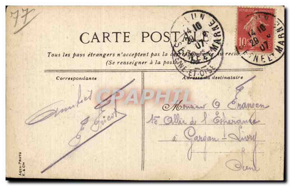 Melun - La Seine et le Pont - CPA  — Rückseite
