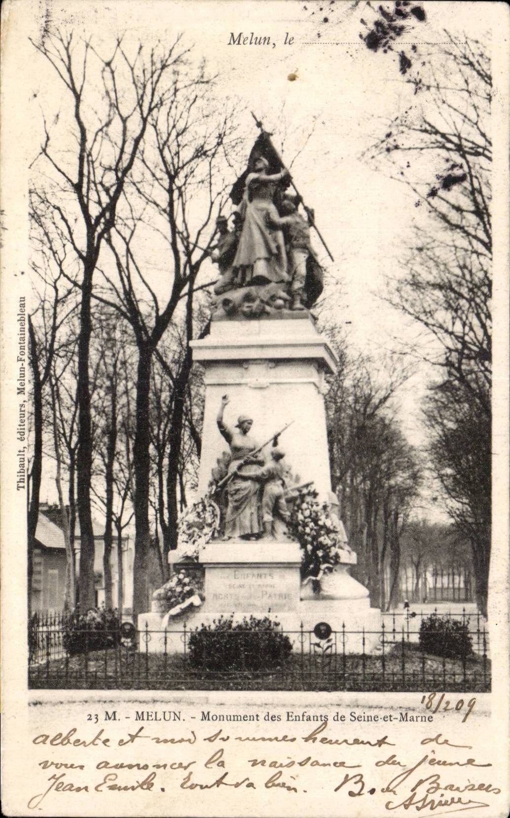 Melun - Monument aux Enfants - CPA 