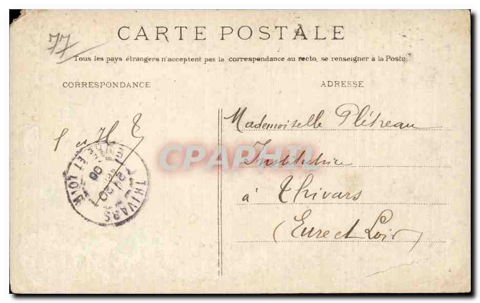 Melun — Route de Vaux — Collection des Galeries Malunand — Rückseite