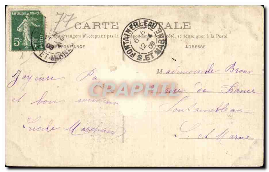 Moret sur Loing - La Riviere en aval du Pont - CPA  — Verso