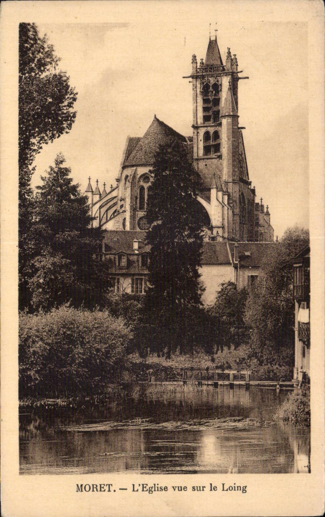 Moret — L'Église vue sur le Loing