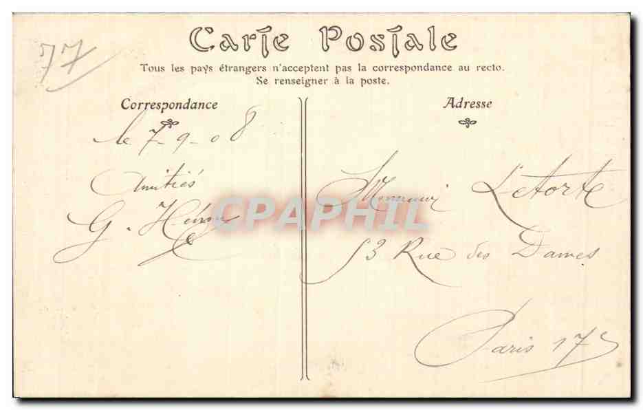 Moret - L Eglise Notre Dame - CPA  — Verso
