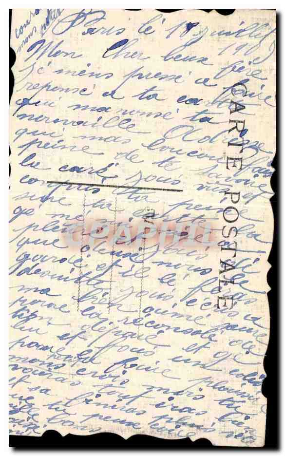 Fleurs trefle - four leaf clover - CPA  — Verso