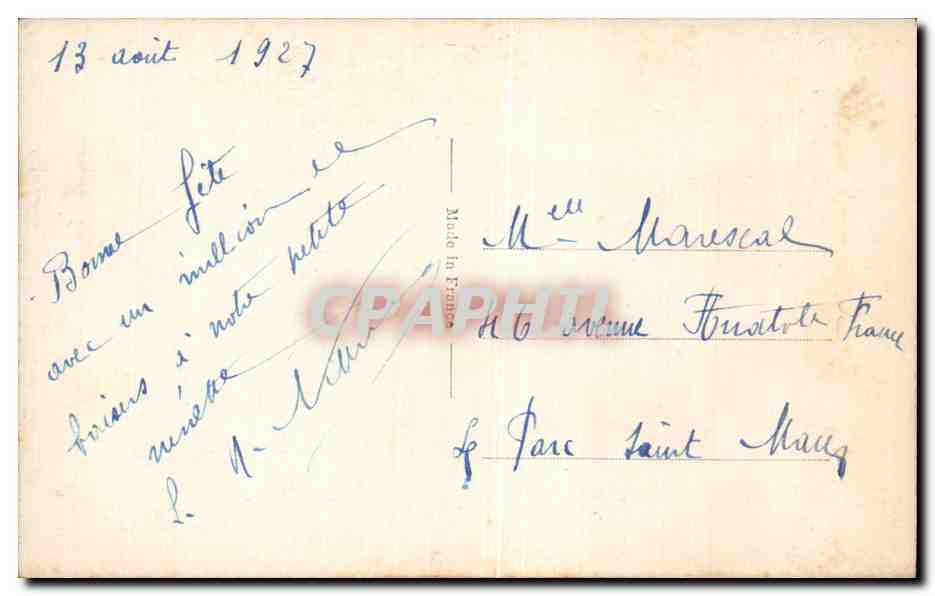 Fleurs Vive Ste Marie Fer a cheval - CPA  — Verso