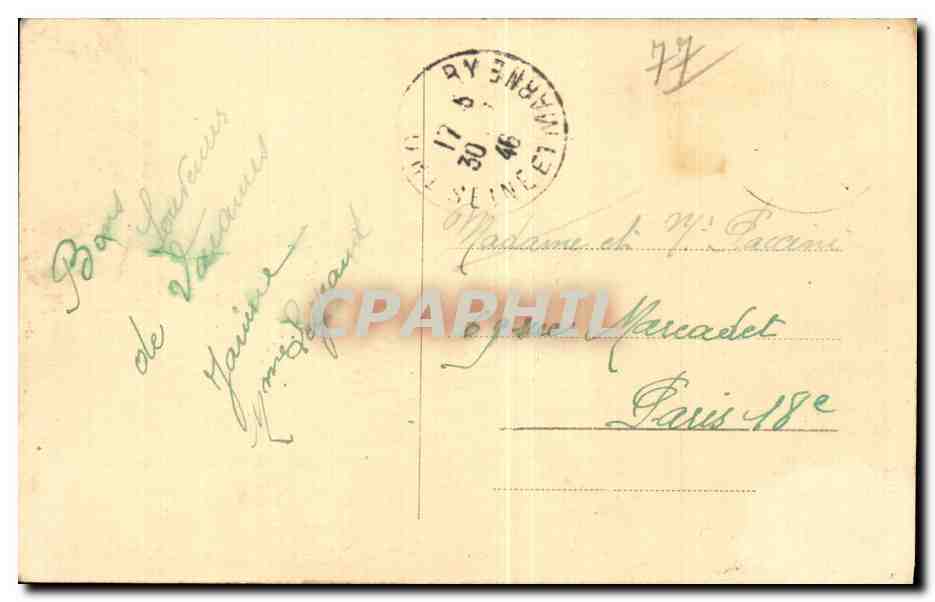 Moret sur Loing - Moulins sur le Loing - CPA  — Verso