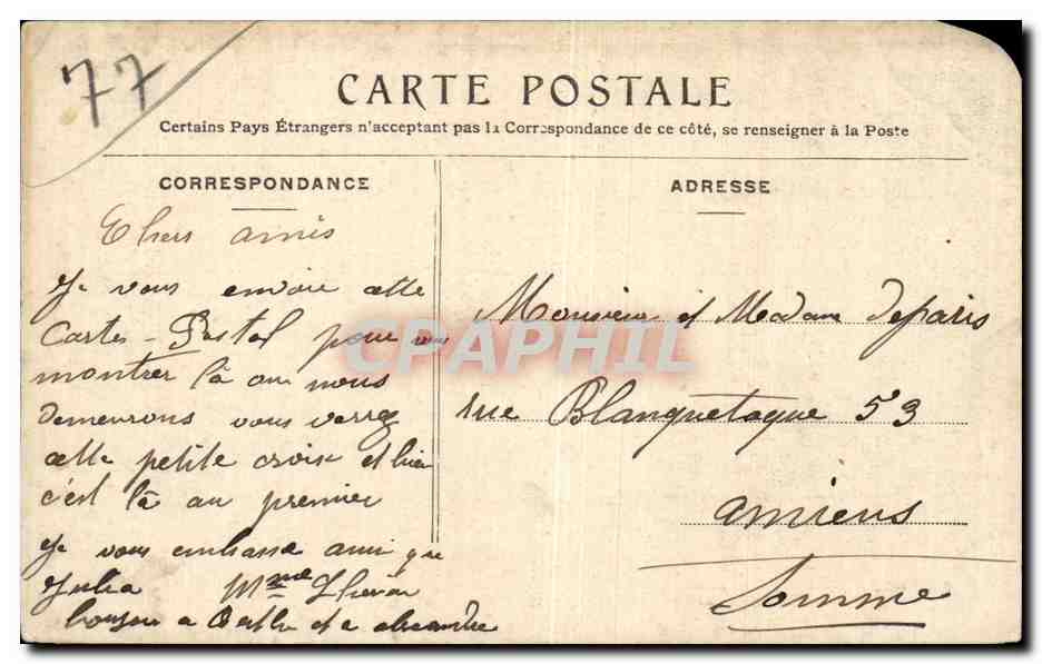 Provins - Eglise Saint Ayoul - CPA  — Rückseite