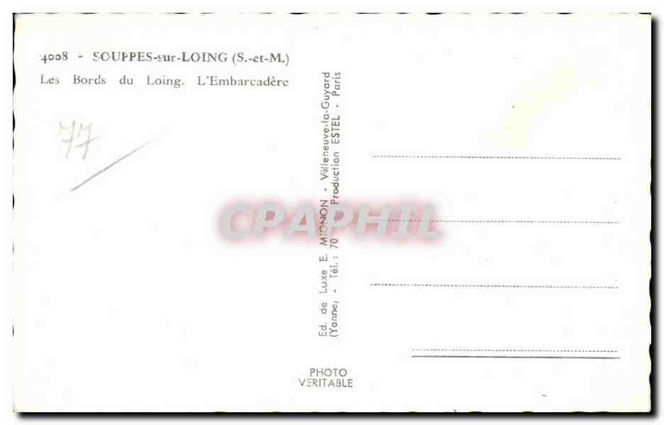 CPSM Souppes sur Loing Les bords du Loing L embarcadere — Rückseite