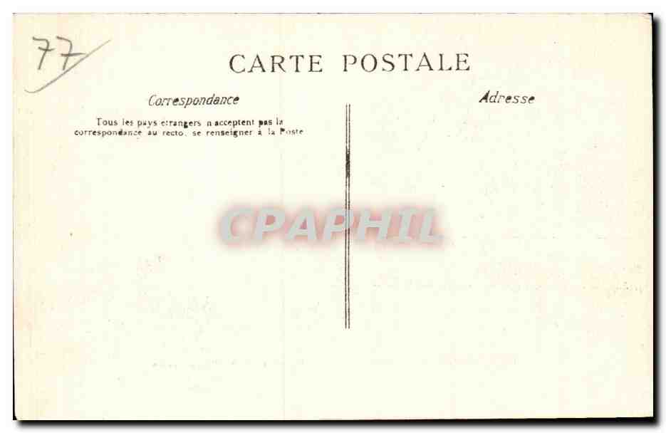 CPA Fontenay Tresigny Chateau de la plumasserie — Rückseite