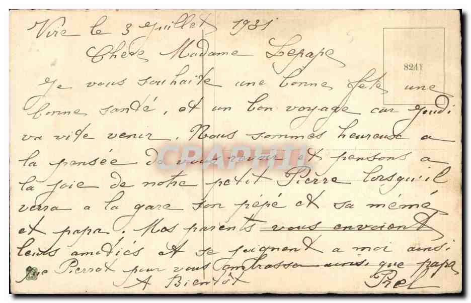CPA Fantaisie Fleurs Fer a cheval Bonne fete — Verso