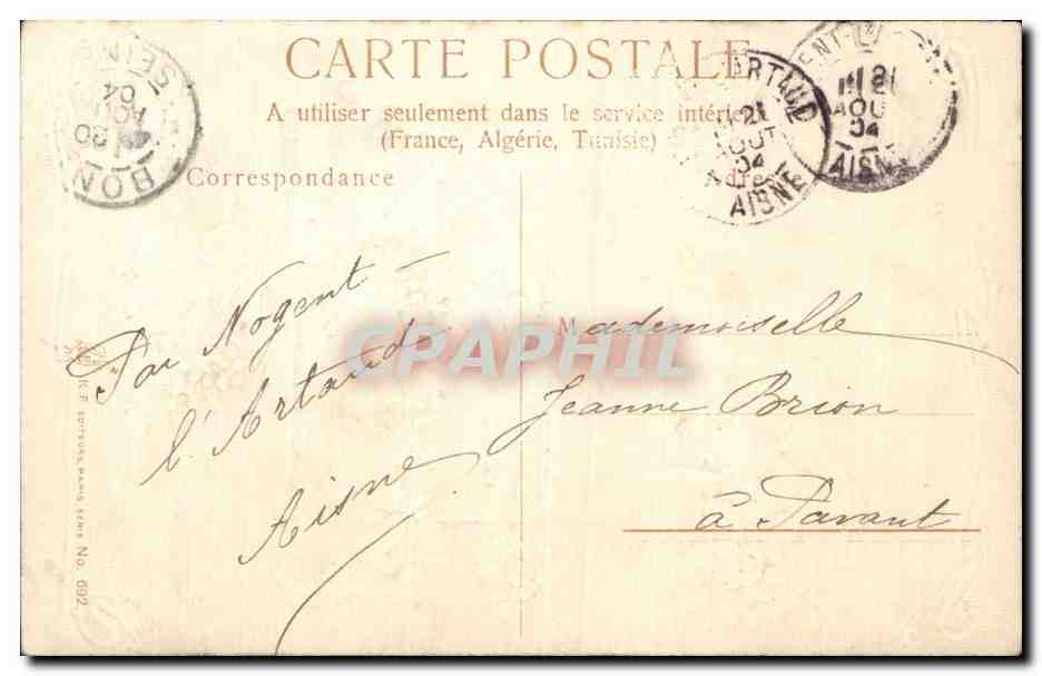 CPA Fantaisie Fleurs Souhaits sinceres — Verso