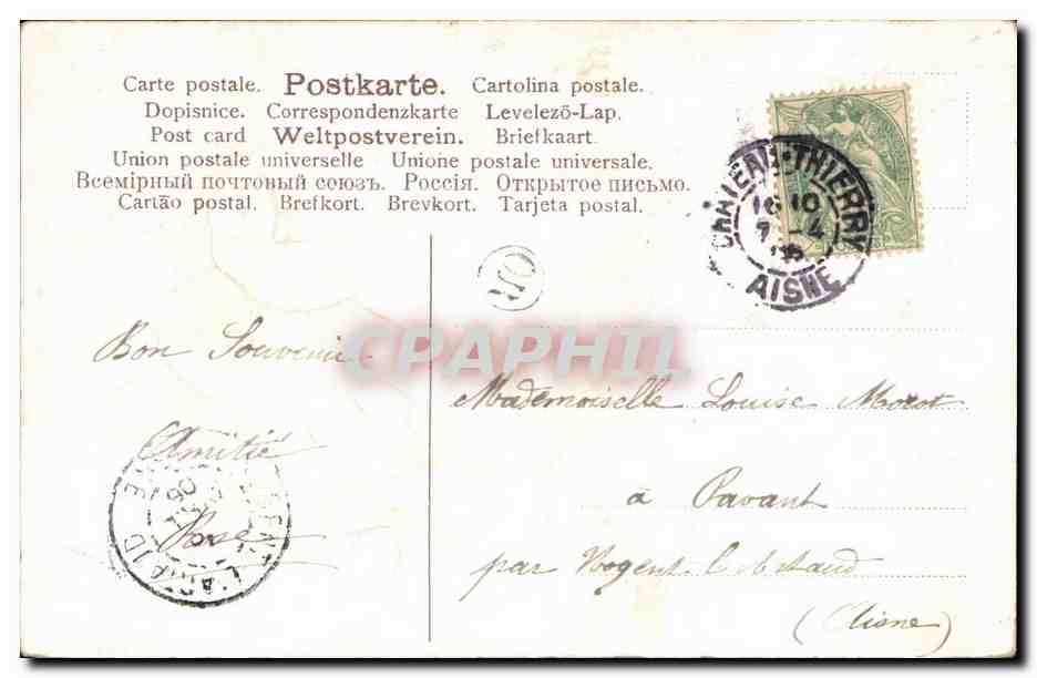 CPA Fantaisie Fleurs L amitie vous les offre — Verso
