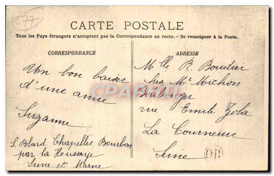 Tournan - Le Parc d Hermieres - La Passerelle - CPA  — Rückseite
