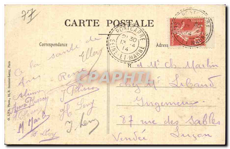 Ferrieres en Brie - Le Chateau - CPA  — Rückseite