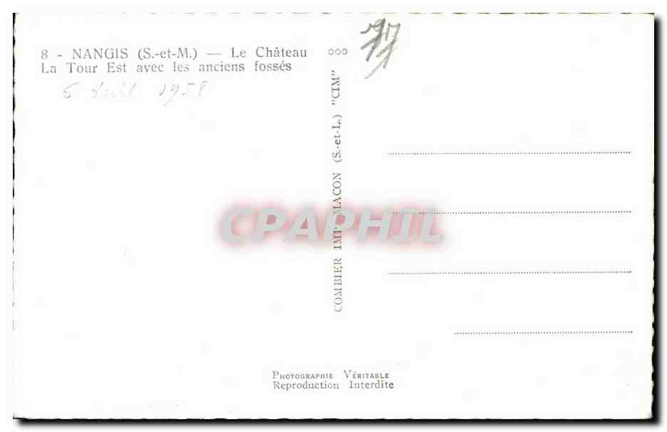 Nangis - Le Chateau - La Tour Est - CPA  — Back