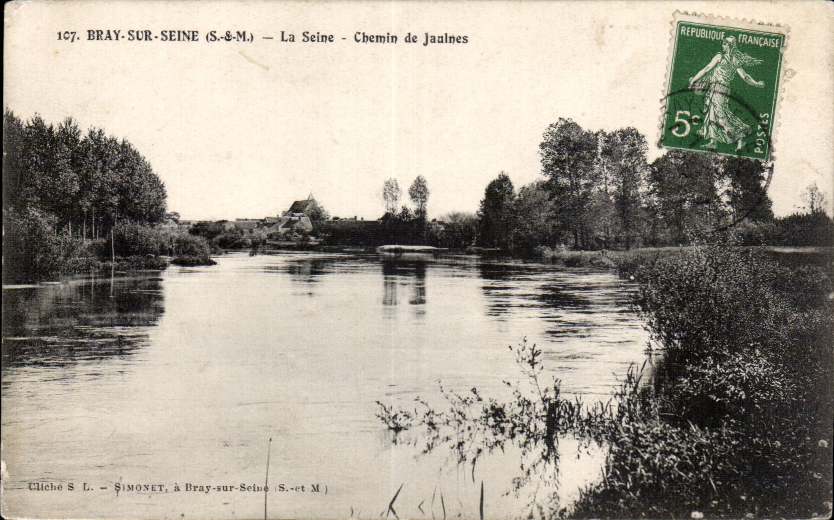 Bray sur Seine - La Seine - Chemins de Janines - CPA 