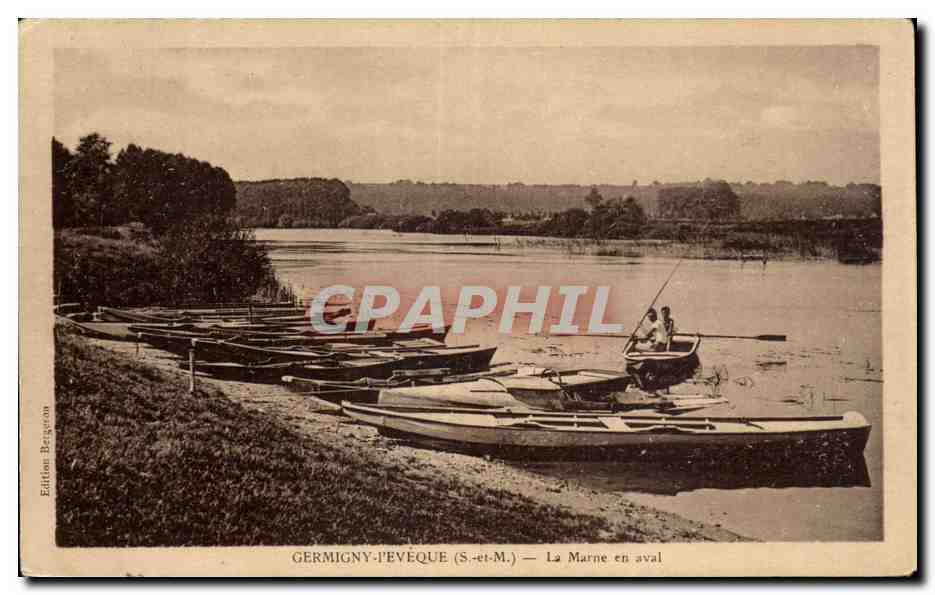 Germigny l Eveque - La Marne en aval - CPA 