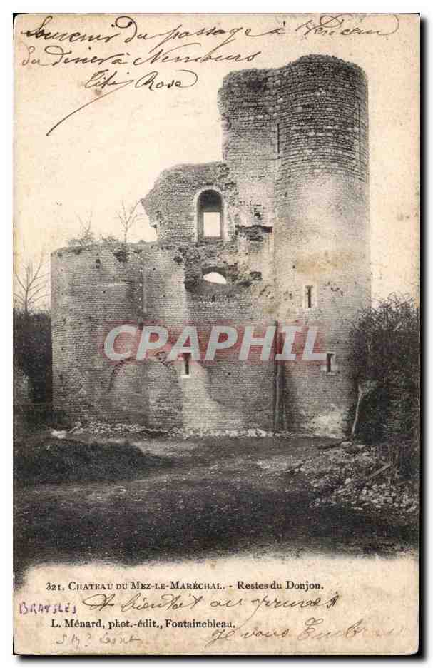 Château du Méz-le-Maréchal — Restes du Donjon — L. Ménard, phot.-édit., Fontainebleau