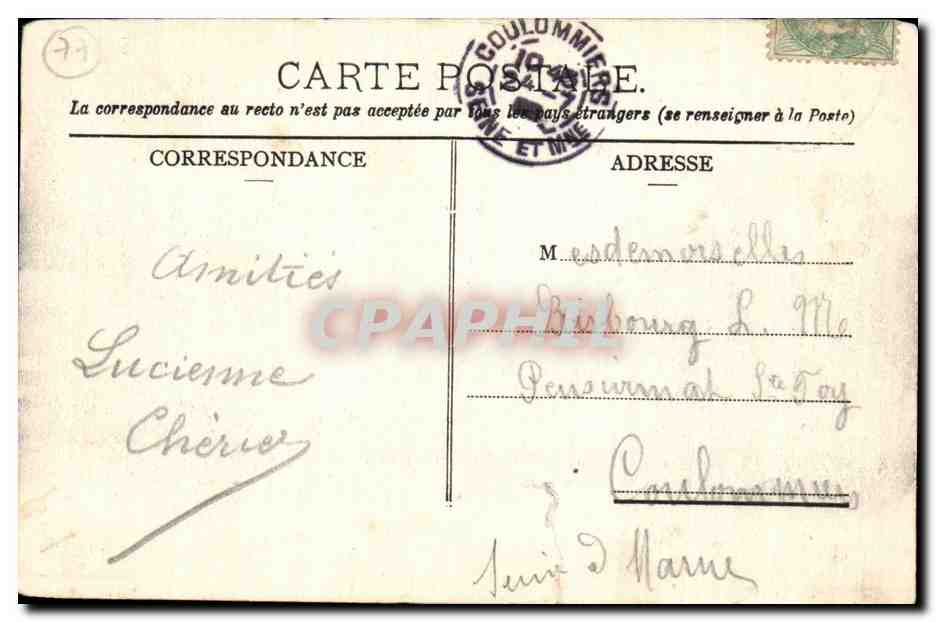 Crécy-en-Brie — L'Église et le Morin — Editeur Naret — Reverso