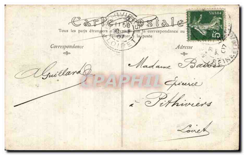 CPA Salon de 1907 Monument de Bossuet par Ernest Dubois Meaux  — Verso