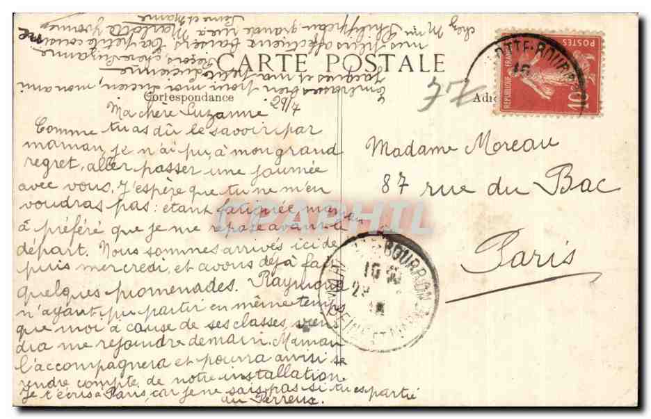 Wald von Fontainebleau — Marlotte — Long Rocher — Die Eifersüchtigen Schwestern — n°653 — Rückseite